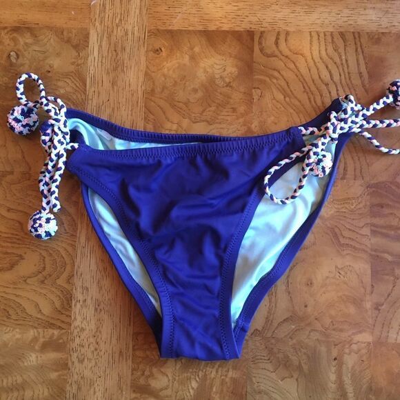 DARK BLUE Bikini with Rope Ties - Picture 3 of 11